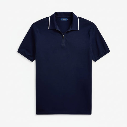Classic Fit Stretch-Mesh-Poloshirt