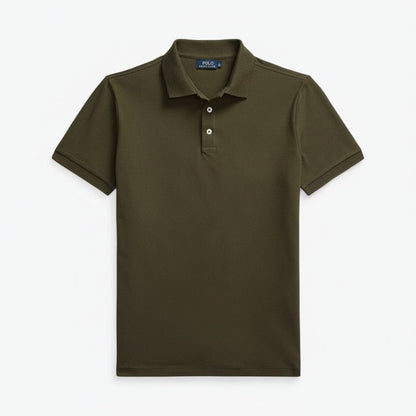 Custom Slim Fit Stretch-Mesh-Polohemd