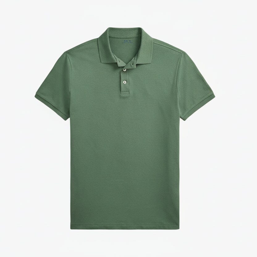 Custom Slim Fit Stretch-Mesh-Polohemd