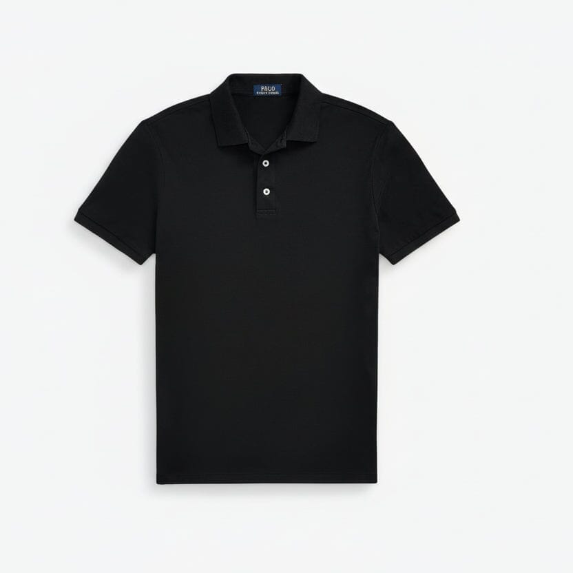 Custom Slim Fit Stretch-Mesh-Polohemd