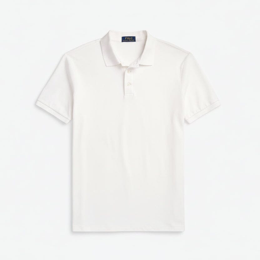 Custom Slim Fit Stretch-Mesh-Polohemd