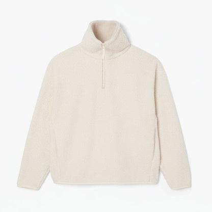 Fleece-Sweatshirt mit hohem Reißverschluss am Kragen