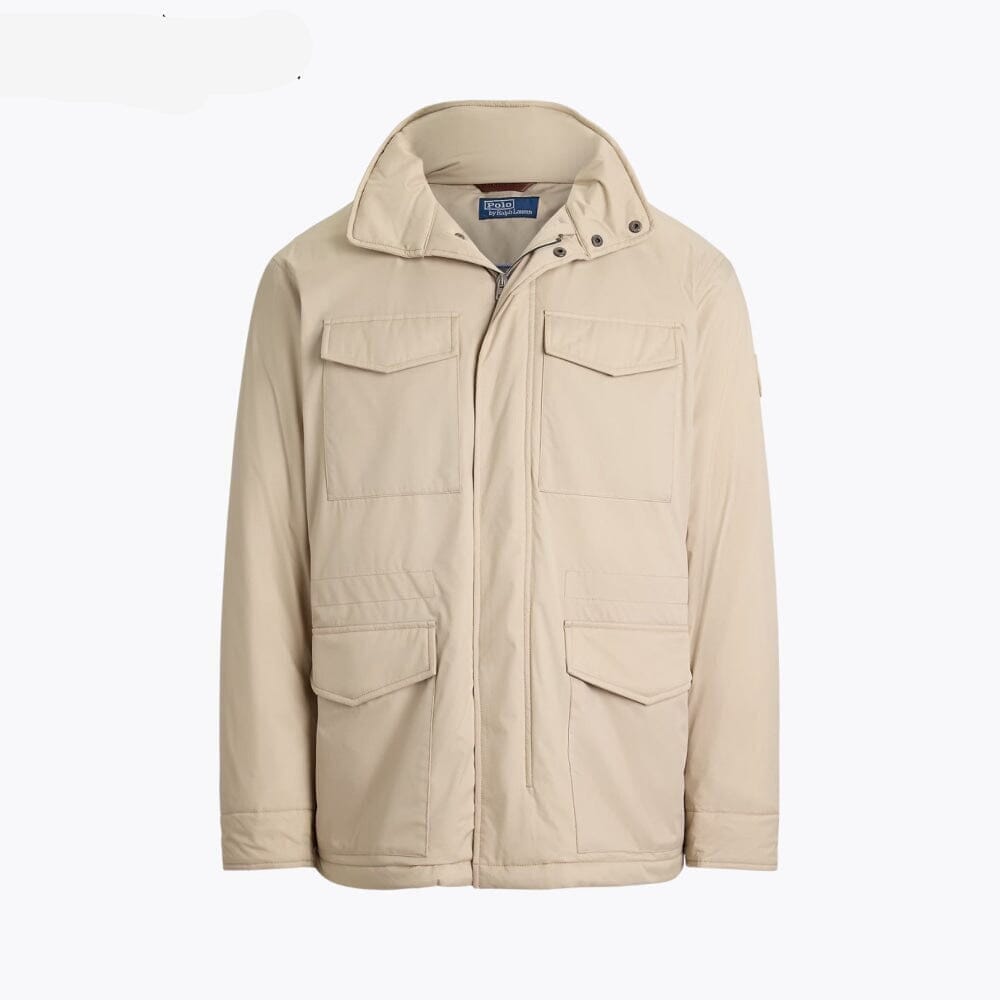 Gabardine Feldjacke mit Kapuze