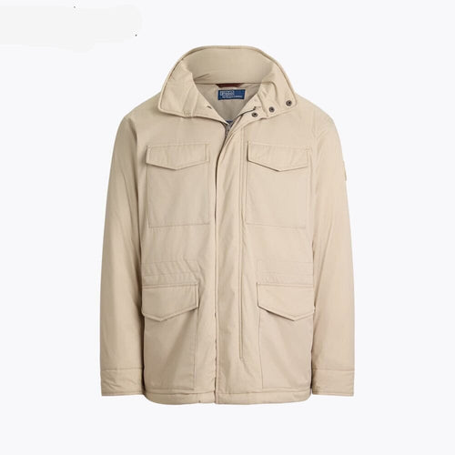 Gabardine Feldjacke mit Kapuze