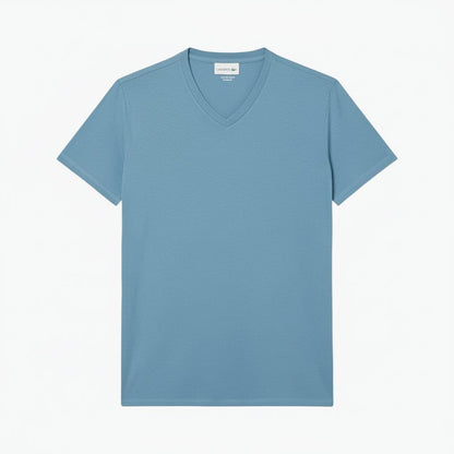 Leichtes Baumwoll-Pima-T-Shirt mit V-Ausschnitt