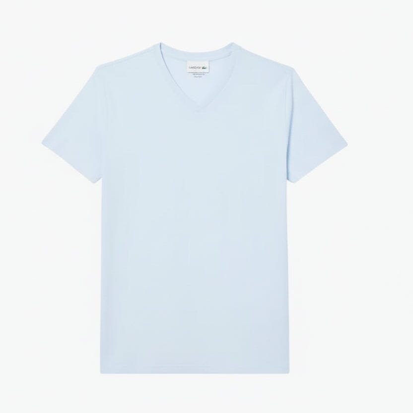 Leichtes Baumwoll-Pima-T-Shirt mit V-Ausschnitt