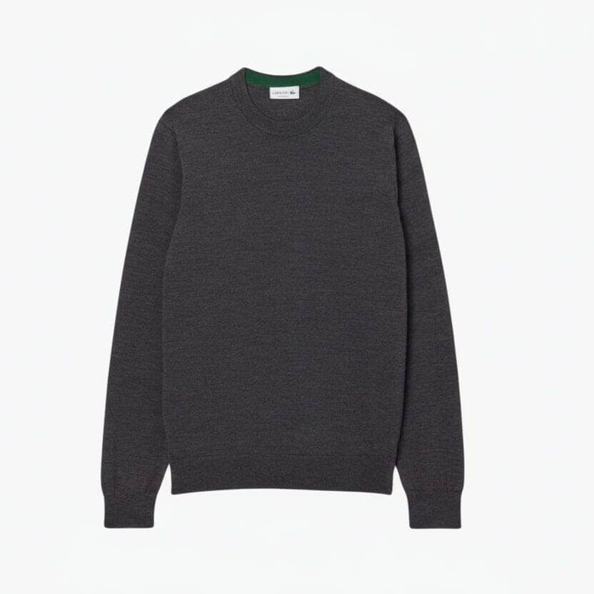 Merino-Wollpullover mit Rundhalsausschnitt