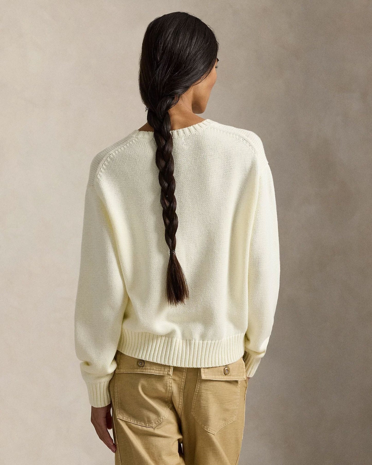 Polo Bear Baumwollpullover mit Rundhalsausschnitt