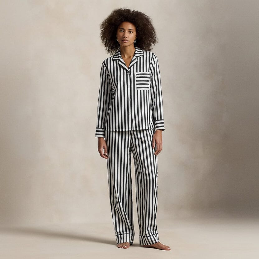 Polo Bear Baumwollsatin-Pyjama-Set