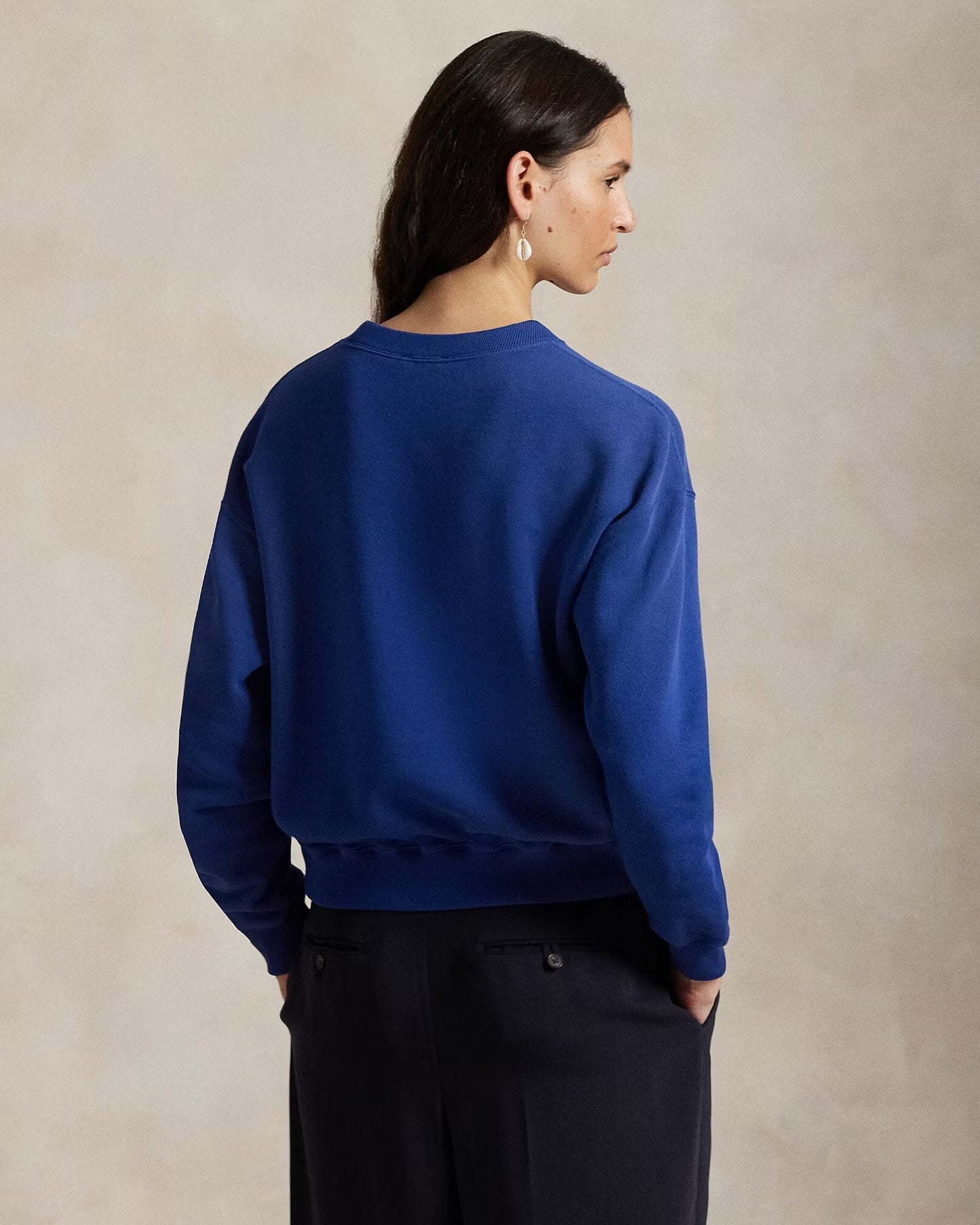 Polo Bear Leichtes Fleece-Shirt mit Rundhalsausschnitt