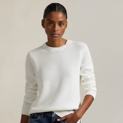 Polo Bear Rundhalspullover aus Leinen-Baumwolle