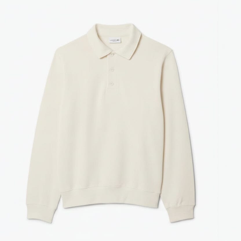 Rippstrick-Polo-Sweatshirt aus Baumwolle