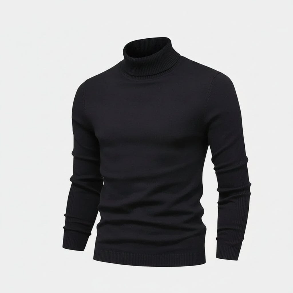 Rollkragenpullover aus Zopfmusterwolle