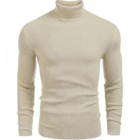 Rollkragenpullover, klassischer Strickpullover