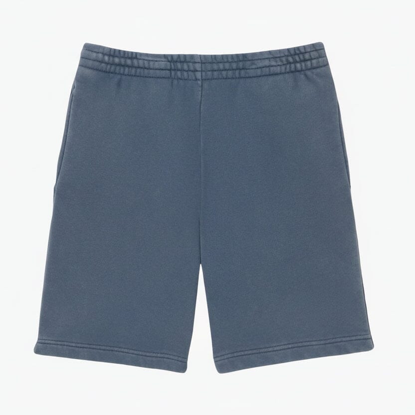 Shorts aus Baumwollfleece mit Wascheffekt