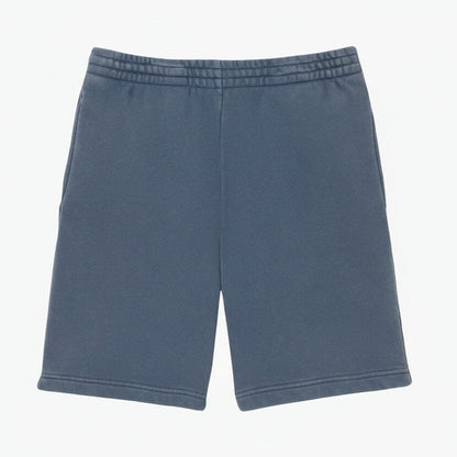 Shorts aus Baumwollfleece mit Wascheffekt