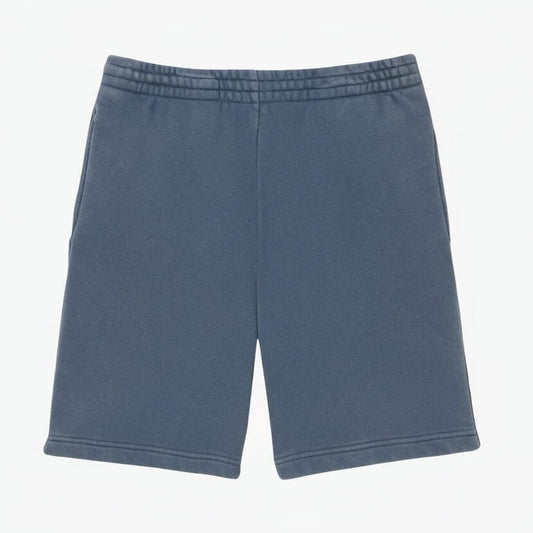 Shorts aus Baumwollfleece mit Wascheffekt
