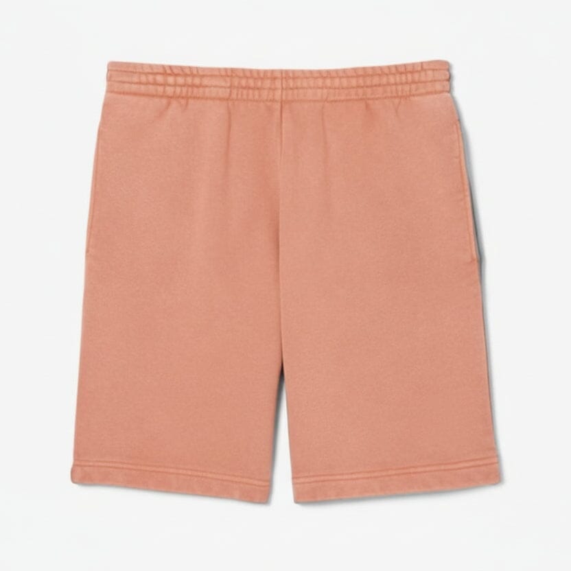 Shorts aus Baumwollfleece mit Wascheffekt