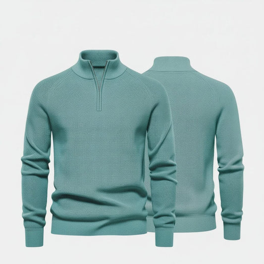 Zopfmuster-Wollstrickpullover