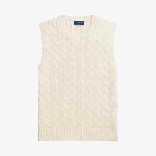 Zopfstrick-Baumwollweste